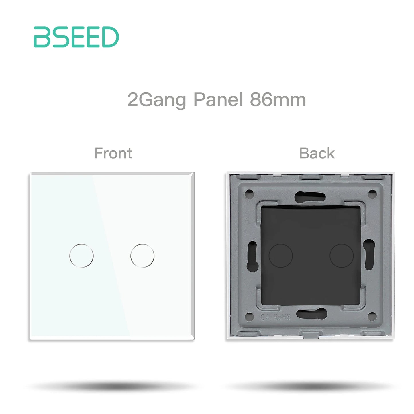 BSEED Zigbee Smart Switch 1/2/3Gang Touch Light Switch 2Way Function Part Smart Home Tuya Alexa Control Without Glass Panel