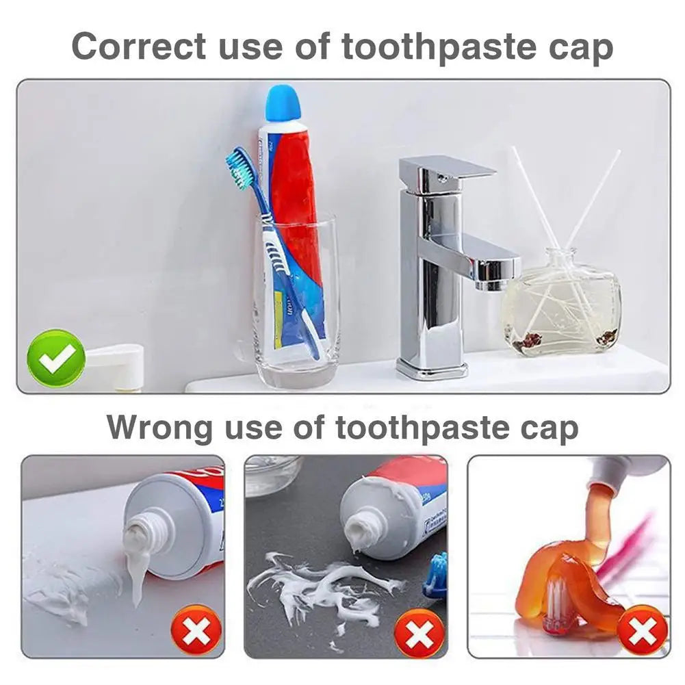 Toothpaste Cap Self-Sealing Toothpaste Pump Dispenser Paste Bathroom Supplies Tooth Toothpaste Bathroom Accessories
