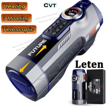 Leten 708 Future High Speed Automatic Telescopic Male Masturbator Vagina Real Pussy Heating Moaning Masturbation Sex Toy For Men