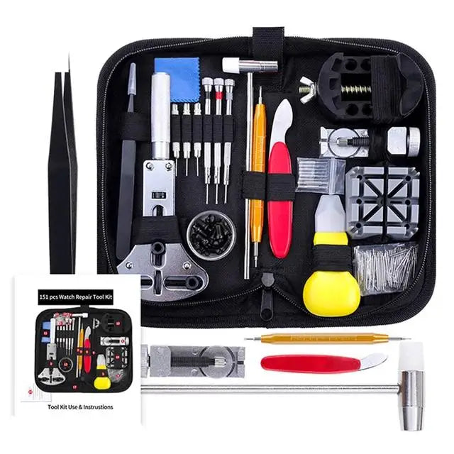 147/149/151/212Pcs/Set Watch Repair Tools kit Set with opener remover tweezers Holder Durable Clock Watch Repair Tool Kit