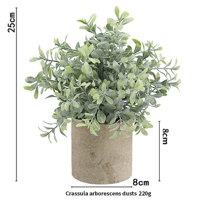 Artificial Plant Potted Eucalyptus Plant Small Fake Flower Bonsai With Pot Mini Plant Desktop Office Home Restaurant Decoration