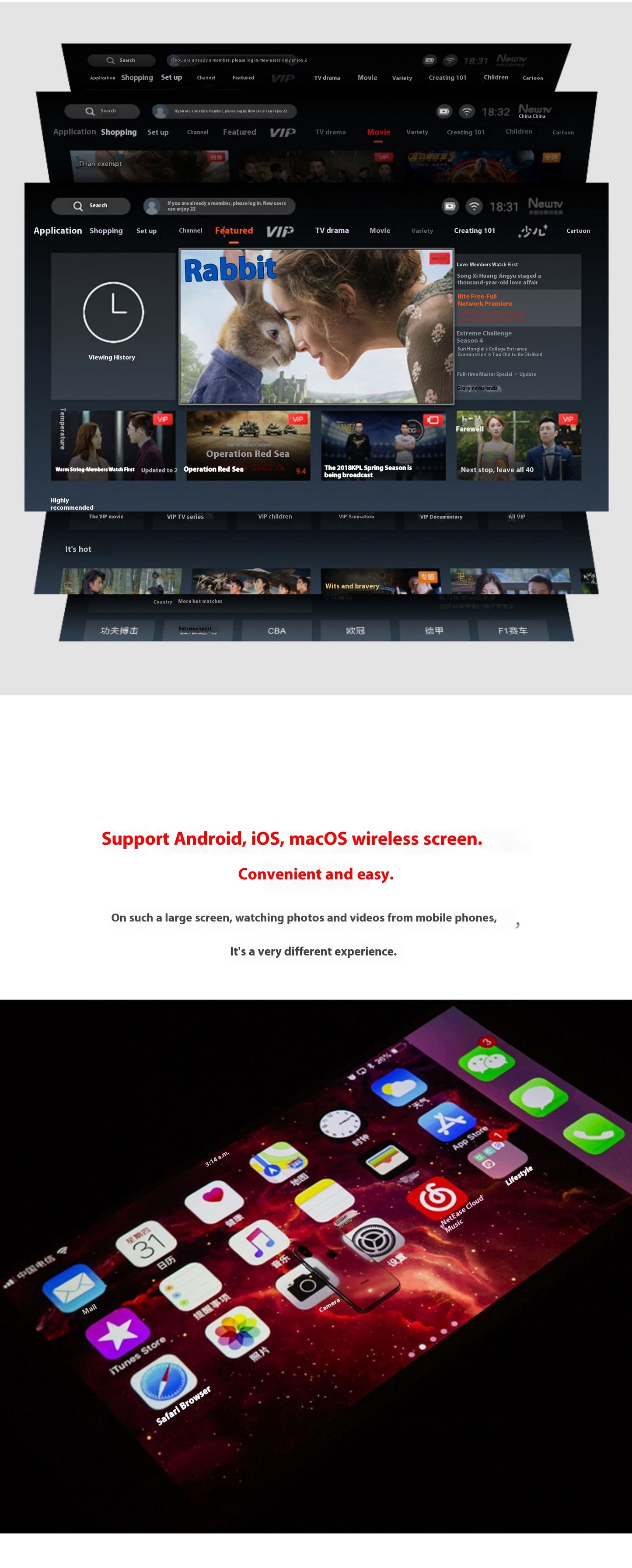 Smart WiFi Projector HD Portable - Cinema | Tillmart