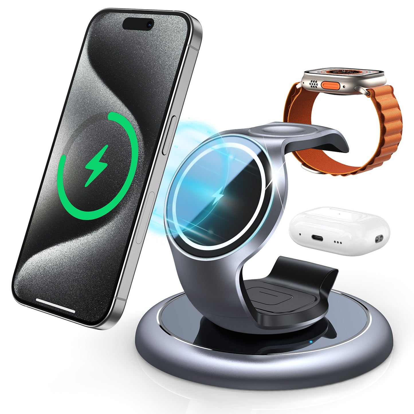 3-in-1 MagSafe Charger Station - Wireless Dock | Tillmart