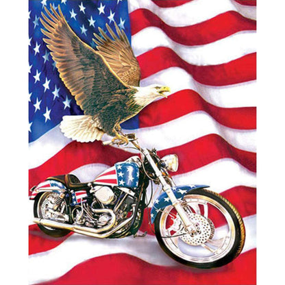 Eagle Motorcycle Wall Art - Diamond Painting \ Tillmart