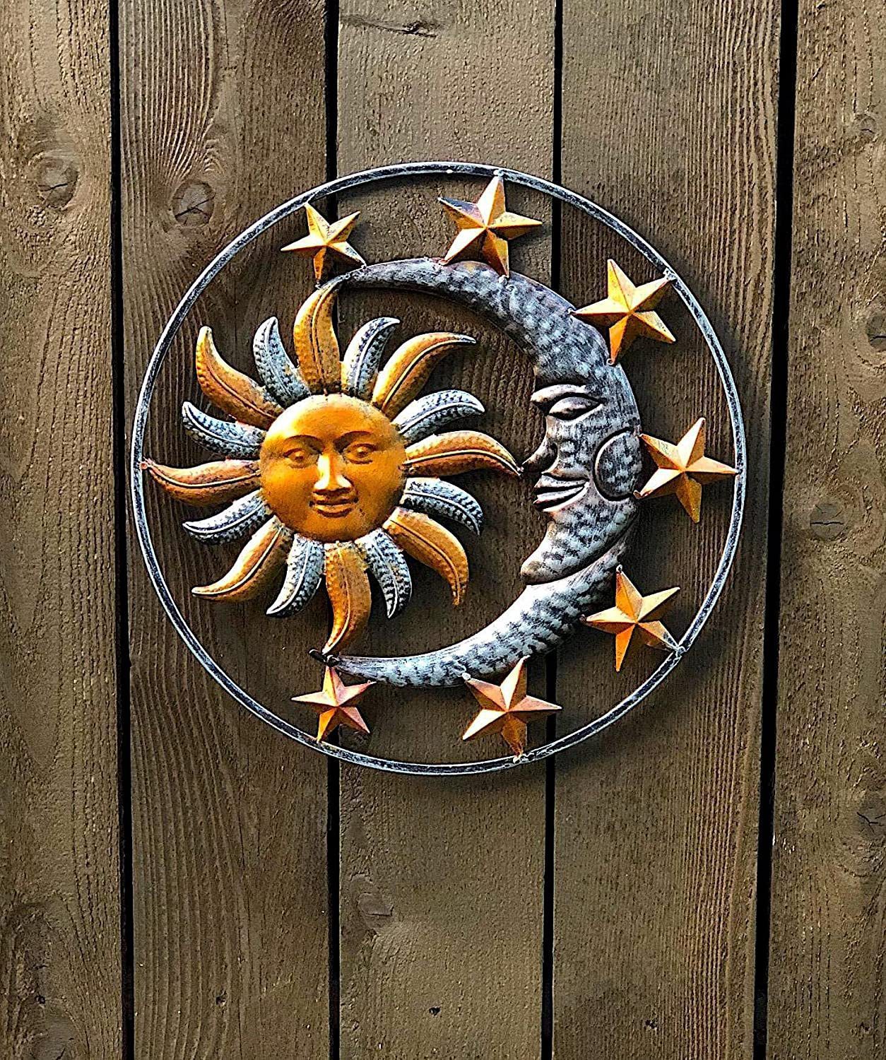 Sun and Moon Wall Art - Metal Sculpture Decor | Tillmart