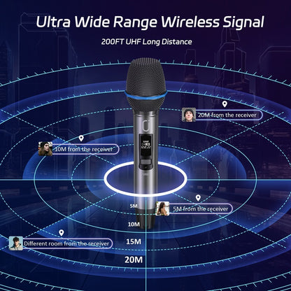 Wireless UHF Microphone Set - Karaoke Microphone | Tillmart