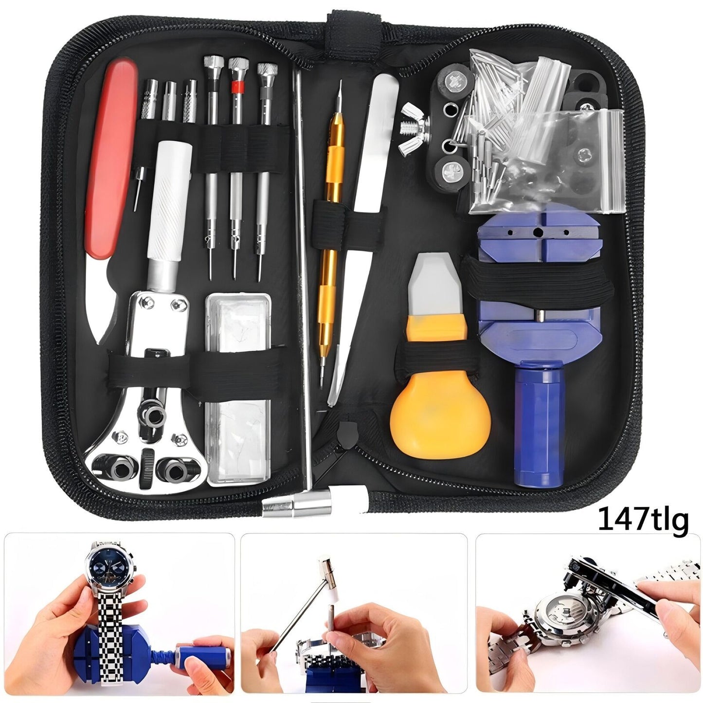 147-Piece Watch Repair Tool Kit & Case Opener | Tillmart