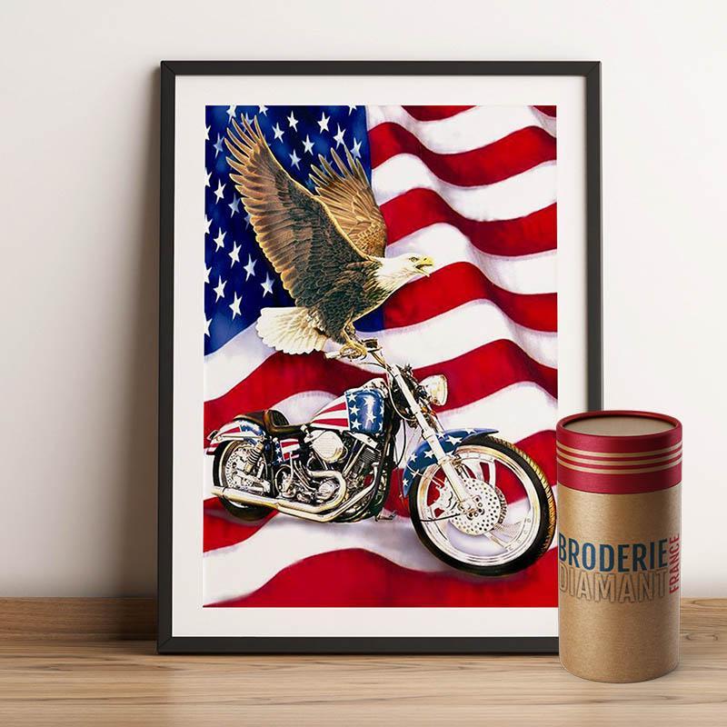 Eagle Motorcycle Wall Art - Diamond Painting \ Tillmart