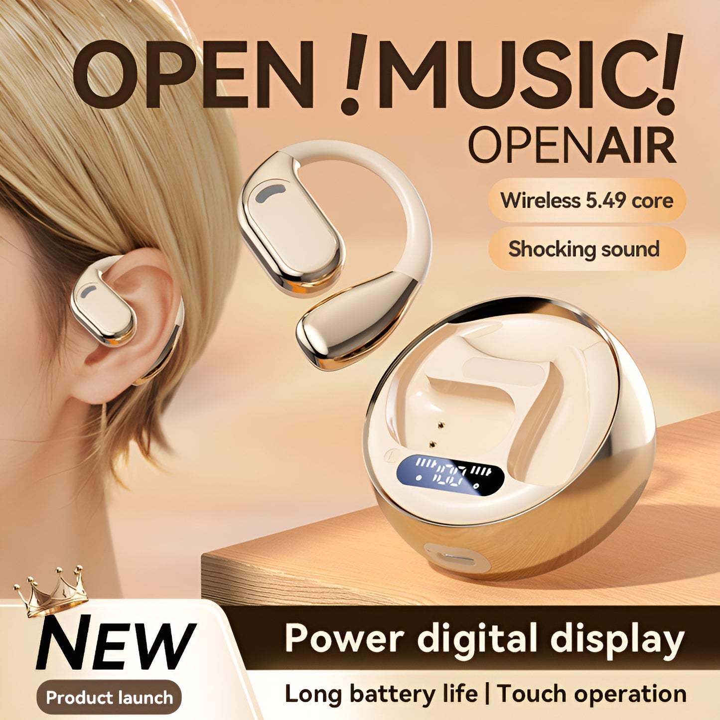 Open-Ear Bluetooth Earbuds - Hi-Fi Sound | Tillmart