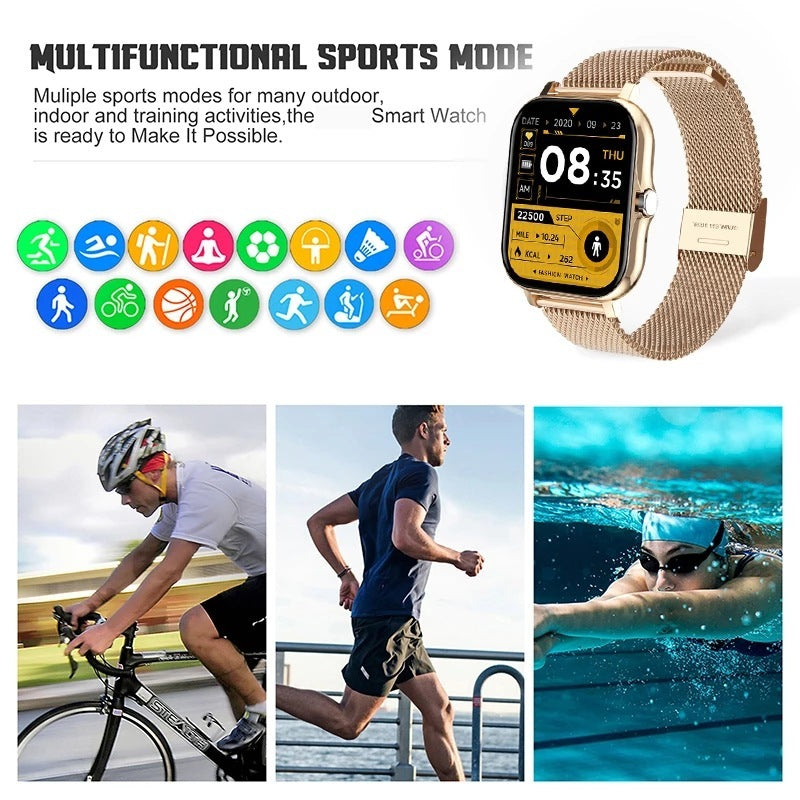 Y13 Bluetooth Smart Watch with Heart Rate Monitor, Sleep Tracking & Call Function
