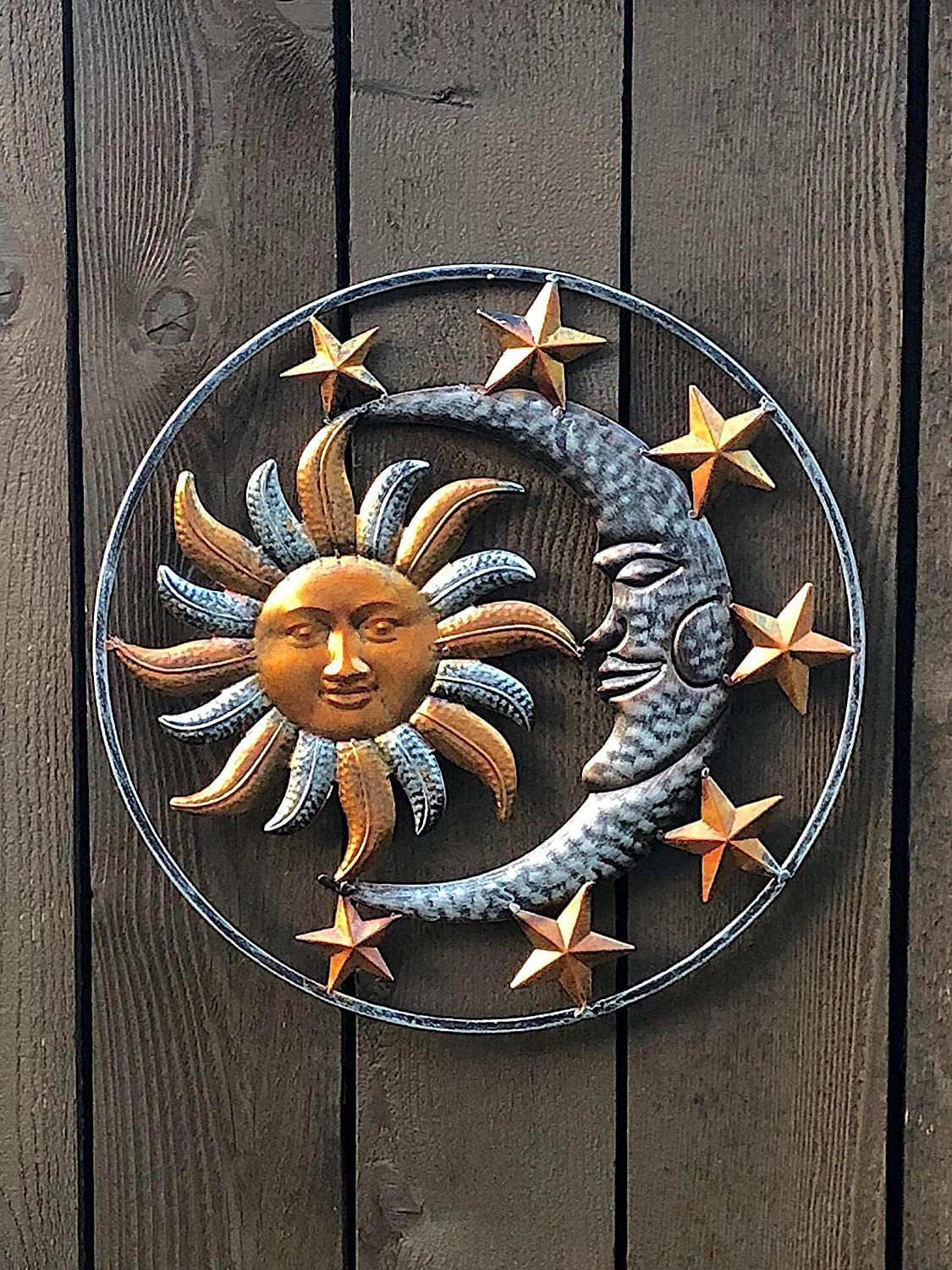 Sun and Moon Wall Art - Metal Sculpture Decor | Tillmart