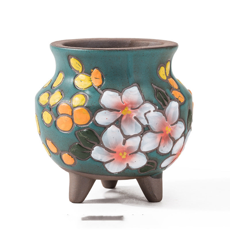 Mini Ceramic Plant Pot Pastoral | Tillmart Decor