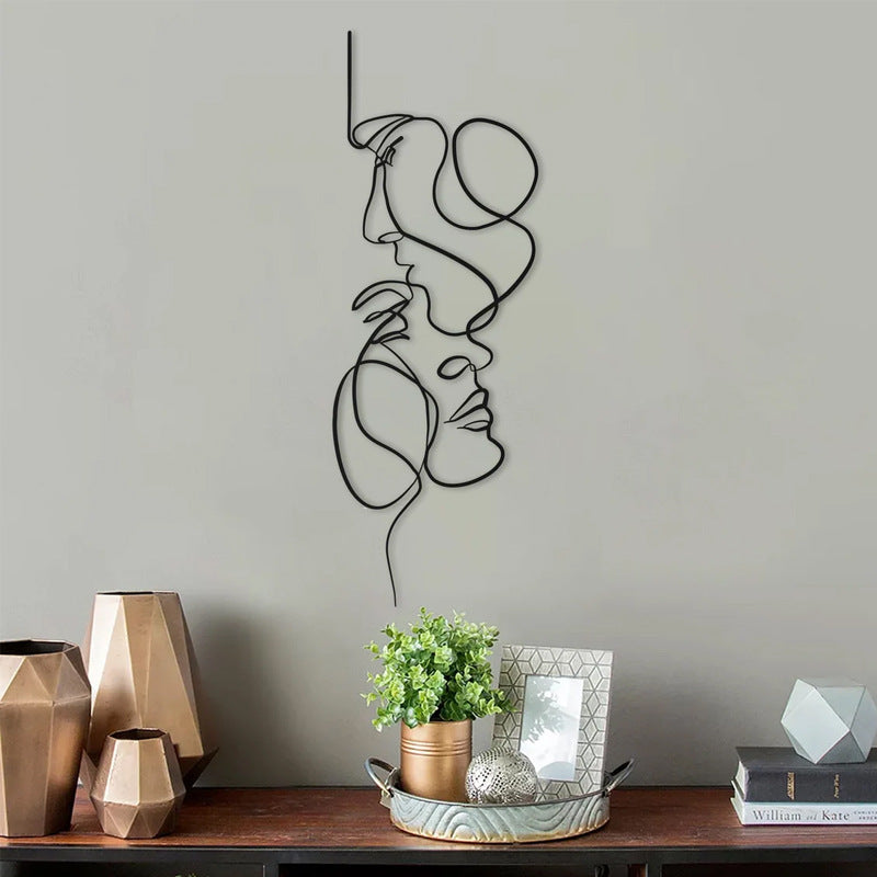 Modern Face Line Art Sculpture - Decor Piece | Tillmart