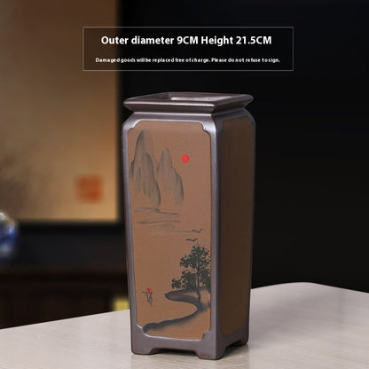 Ceramic Orchid Pot Retro Design - Indoor Decor | Tillmart