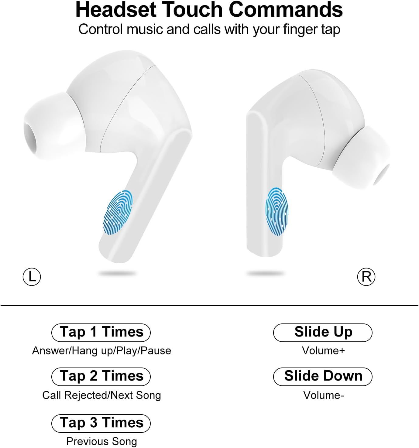 Bluetooth Earbuds ANC ENC - Touchscreen | Tillmart